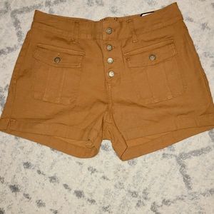 Camel high waist shorts
